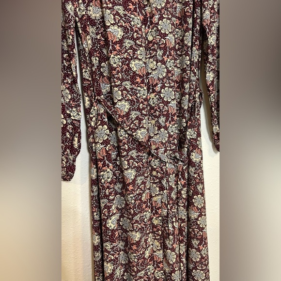 LOFT Floral Long Sleeve Button Up Sundress Size Small - Picture 3 of 5
